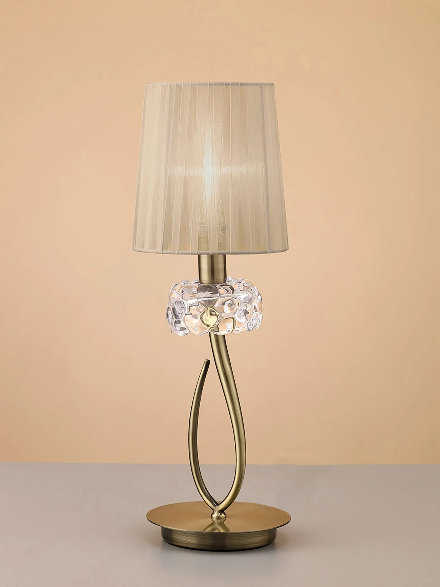 Loewe AB 47cm 1 Light Table Lamp M4637AB/SB  Mantra Loewe Antique Brass-Soft Bronze